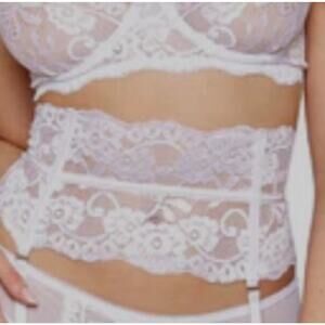 Dreamgirl Bridal White Garter Belt Small Lace 12437 New without Tags